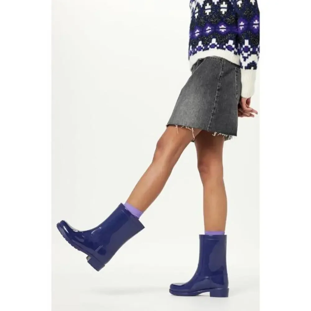 The Drop Women's Navy Blue Stella Mid-shaft Rainboots